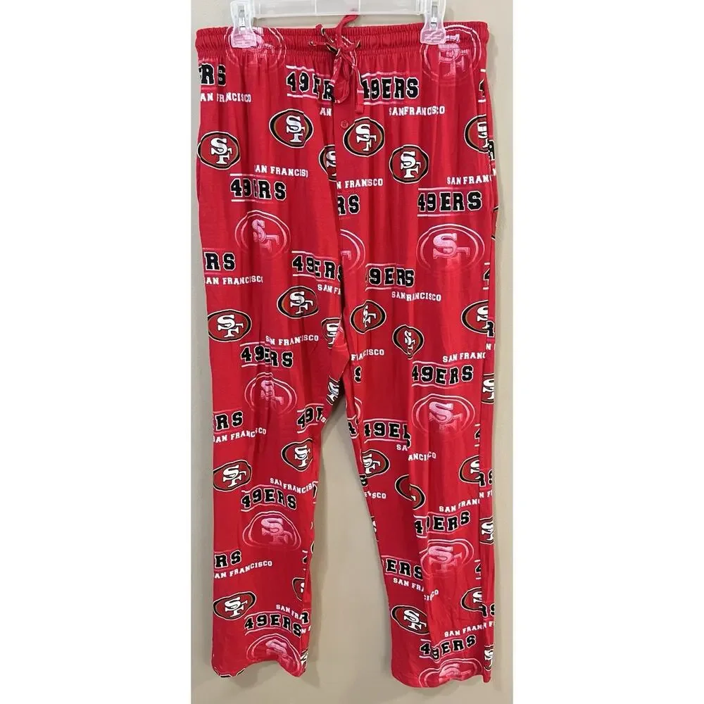 San Francisco 49ers Sleepwear Lounge Pants Large 100% Cotton NFL NWOT